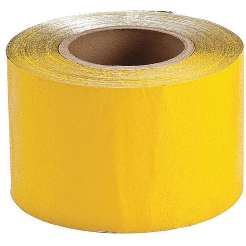 Temporary Pavement Marking Tape, 4" x 150', Vinyl, Yellow Pryde Industrial Inc.