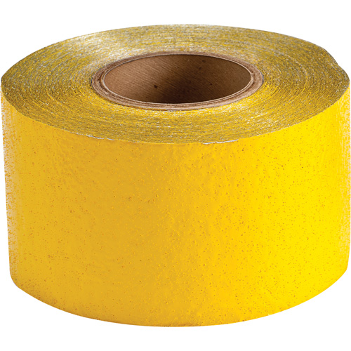 Temporary Pavement Marking Tape, 4" x 150', Retro Reflective, Yellow Pryde Industrial Inc.