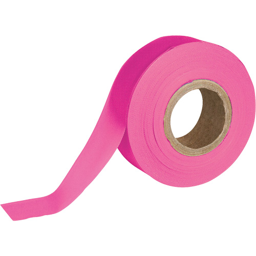 Flagging Tape, 1.188" W x 150' L, Fluorescent Pink Pryde Industrial Inc.