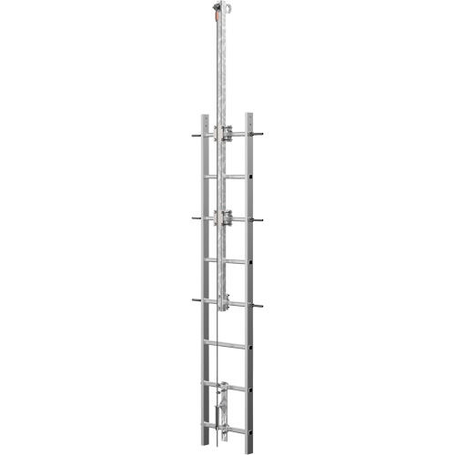 Vi-Go Continuous Ladder Climbing Safety System with Automatic Pass-Through, Stainless Steel Pryde Industrial Inc.