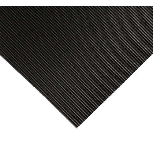 Tapis ondul&eacute; pour tableau de contr&ocirc;le no 702, 3' la x 10' lo, 1/4" &eacute;paisseur, Noir, PVC Pryde Industrial Inc.