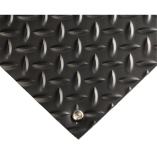 Tapis conducteur d'&eacute;lectricit&eacute; no 785, 3' la x 10' lo x 5/32" &eacute;p, PVC, Losange, Noir Pryde Industrial Inc.