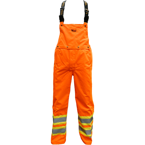 Journeyman Detachable Bib Safety Pants, Polyester, Small, High Visibility Orange Pryde Industrial Inc.