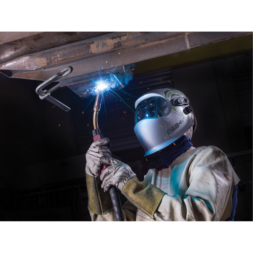 e684 Welding Helmets, 3.94" L x 1.97" W View Area, 4/5 - 13 Shade Range, Silver Pryde Industrial Inc.