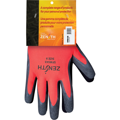 Gants enduits de latex de caoutchouc naturel, 9, R&ecirc;vetement Latex de caoutchouc, Calibre 13, Enveloppe en Polyester Pryde Industrial Inc.
