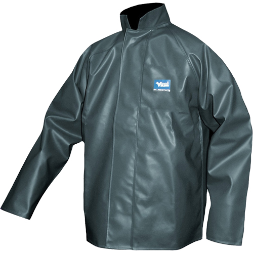 Journeyman Chemical Resistant Rain Jacket, Polyester, Medium, Green Pryde Industrial Inc.
