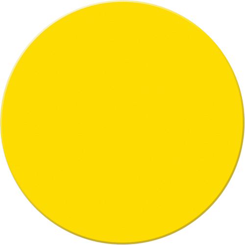 Armor Stripe Lean/5S Markers, Circle, 6" L x 6" W, Yellow, Plastic Pryde Industrial Inc.