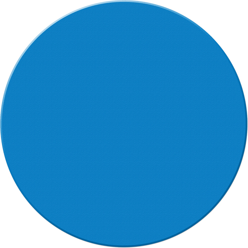 Marqueurs all&eacute;g&eacute;e/5S Armor Stripe, Cercle, 6" lo x 6" la, Bleu, Plastique Pryde Industrial Inc.