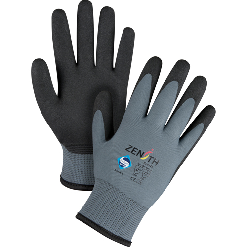 Gants enduits de premi&egrave;re qualit&eacute; ZX-30°, 8/Moyen, R&ecirc;vetement PVC, Calibre 15, Enveloppe en Nylon Pryde Industrial Inc.