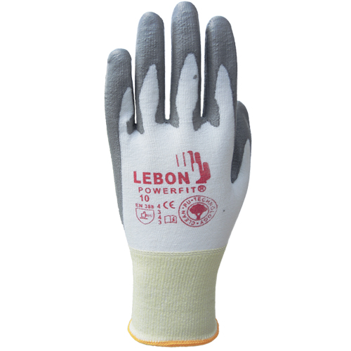 Gants r&eacute;sistants &agrave; la coupe PowerFit Lebon, Taille Grand/10, Calibre 13, Rev&ecirc;tement Polyur&eacute;thane, Enveloppe en Poly&eacute;thyl&egrave;ne, ASTM ANSI niveau A2/EN 388 niveau B Pryde Industrial Inc.