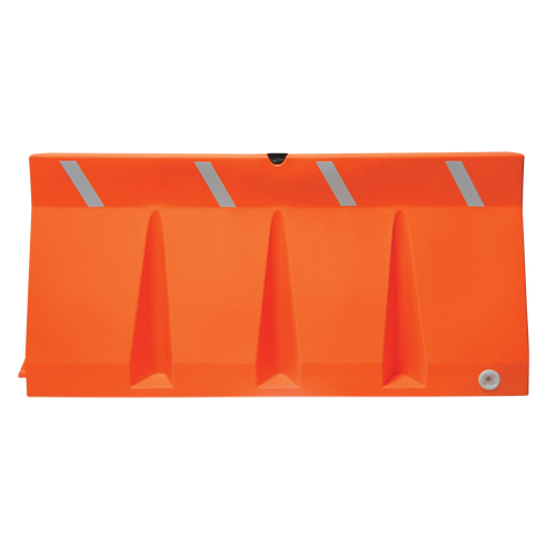 Traffic Barriers, Water-Filled, 69.75" L x 33.75" H, Orange Pryde Industrial Inc.