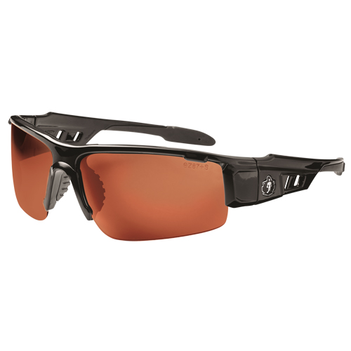 Skullerz&reg; Dagr Safety Glasses, Copper Lens, Anti-Scratch/Polarized, ANSI Z87+/Meets/Exceeds CSA Z94.3 Pryde Industrial Inc.
