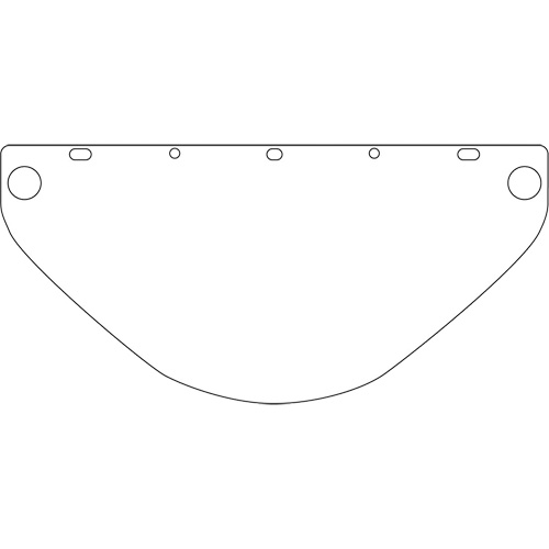 Dynamic Die Cut Faceshield Visor, PETG, Clear Tint Pryde Industrial Inc.