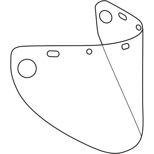 Dynamic Die Cut Formed Faceshield Visor, Polycarbonate, Clear Tint Pryde Industrial Inc.
