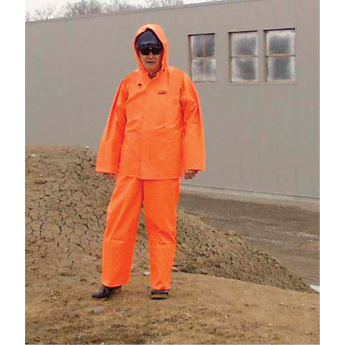 V&ecirc;tements imperm&eacute;ables Hurricane ignifuges et r&eacute;sistants &agrave; l'huile, v&ecirc;tements imperm&eacute;ables, 4T-Grand, Orange haute visibilit&eacute; Pryde Industrial Inc.