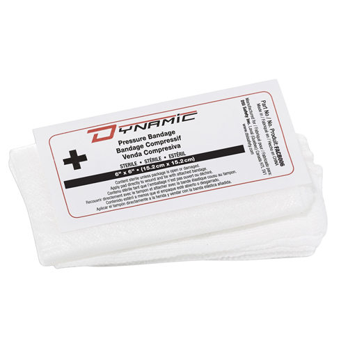 Dynamic Compress Bandage, 6" L x 6" W Pryde Industrial Inc.