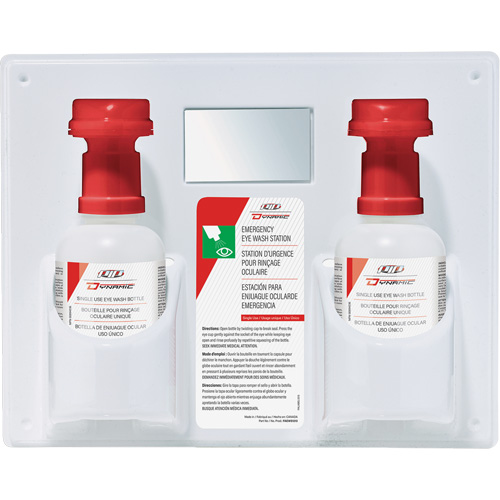 Dynamic Single-Use Eyewash Station with Isotonic Solution, Double Pryde Industrial Inc.