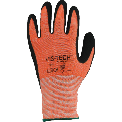 Vis-Tech Y9294 Cut Resistant Gloves, Size 6/X-Small, 13 Gauge, Polyurethane Coated, Stainless Steel Shell, ANSI/ISEA 105 Level 4 Pryde Industrial Inc.