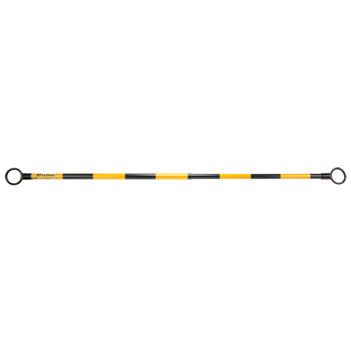 Telescopic Barricade Bar, 85" Extended Length, Black/Yellow Pryde Industrial Inc.