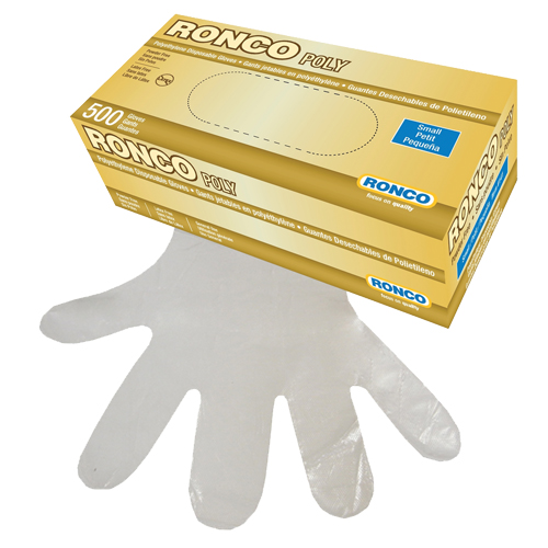 Disposable Glove, Small, Polyethylene, 1-mil, Powder-Free, Clear Pryde Industrial Inc.