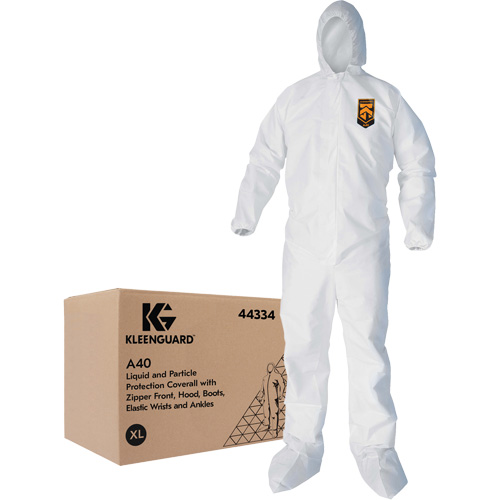 Kleenguard A40 Coveralls, X-Large, White, Microporous Pryde Industrial Inc.