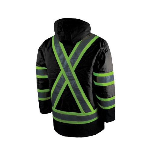 Lined Safety Parka, Black, Large Pryde Industrial Inc.
