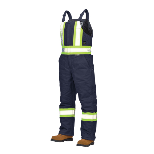 Salopettes de s&eacute;curit&eacute; doubl&eacute;e en canevas, Coton, Grand, Bleu marine Pryde Industrial Inc.