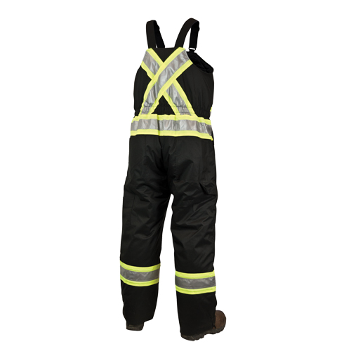 Salopettes de s&eacute;curit&eacute; doubl&eacute;e, Polyester/Polyur&eacute;thane, Grand, Noir Pryde Industrial Inc.
