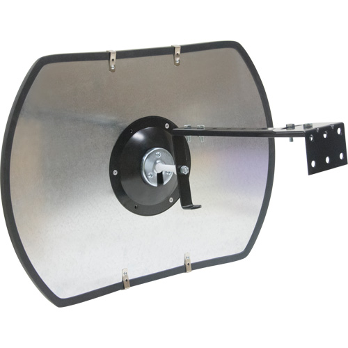 Roundtangular Convex Mirror with Bracket, 20" H x 30" W, Indoor/Outdoor Pryde Industrial Inc.