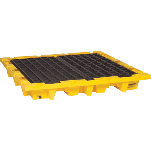 Spill Containment Pallet, 66 US gal. Spill Capacity, 58.5" x 58.5" x 7.75" Pryde Industrial Inc.