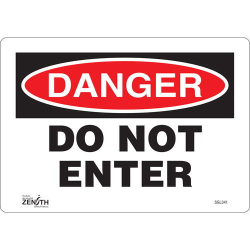 "Do Not Enter" Sign, 7" x 10", Vinyl, English Pryde Industrial Inc.