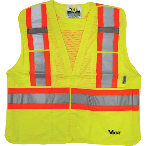 Safety Vest, High Visibility Lime-Yellow, 2X-Large/3X-Large, Polyester Pryde Industrial Inc.