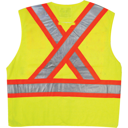 Safety Vest, High Visibility Lime-Yellow, 2X-Large/3X-Large, Polyester Pryde Industrial Inc.