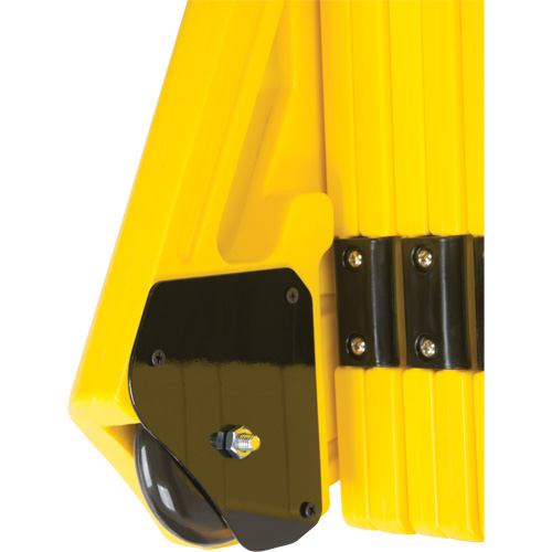 Portable Mobile Barrier, 40" H x 13' L, Yellow Pryde Industrial Inc.