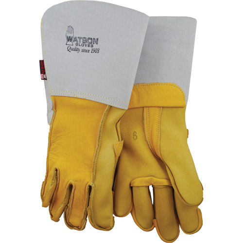 Welding Gloves, Grain Cowhide, Size 8 Pryde Industrial Inc.