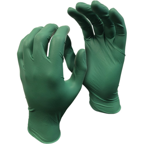 5559PF Green Monkey Gloves, Small, Nitrile, 4-mil, Powder-Free, Green Pryde Industrial Inc.