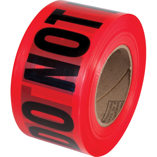 Ruban pour barricades Danger Do Not Enter PrimeGuard, Anglais, 3" la x 1000' lo, Noir/rouge Pryde Industrial Inc.