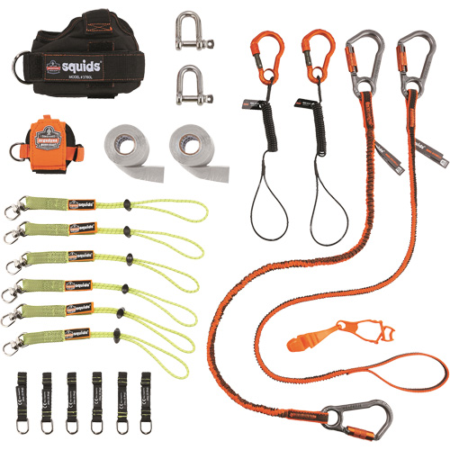 Trousse de longes de fixation d'outils pour monteurs de charpentes m&eacute;talliques et poseurs d'acier 3186 Squids Pryde Industrial Inc.