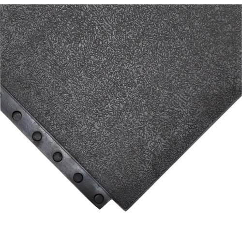 Tapis antifatigue 24/Seven Locksafe, Lisse, 3' x 3' x 5/8", Noir, Nitrile Pryde Industrial Inc.
