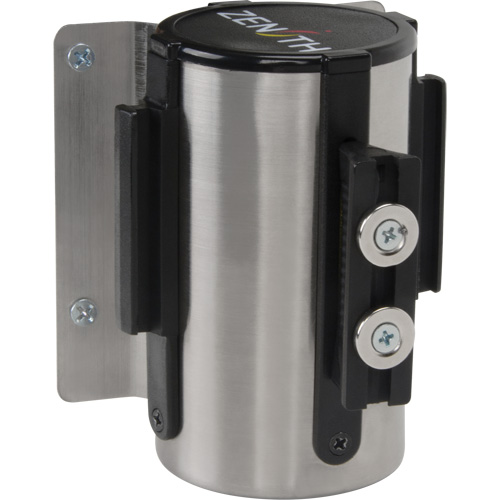 Barri&egrave;re &agrave; fixation murale avec ruban magn&eacute;tique, Acier, Fixation par vis, 7', Ruban Rouge Pryde Industrial Inc.