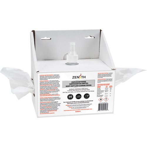 Disposable Premium Lens Cleaning Station, Cardboard, 8" L x 4" D x 8" H Pryde Industrial Inc.