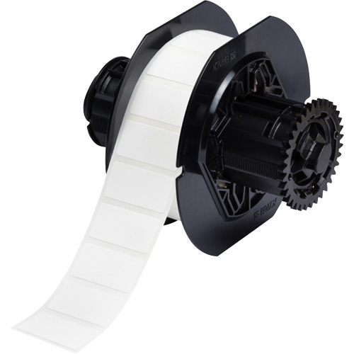 &eacute;tiquettes en tissu avec rev&ecirc;tement en polyamide B33, Nylon, 1,5" lo x 0,75" h, Blanc Pryde Industrial Inc.