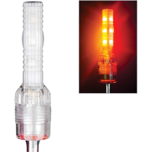 Tiges de s&eacute;curit&eacute; avec lumi&egrave;re DEL tr&egrave;s visibles Safety Whip Pryde Industrial Inc.