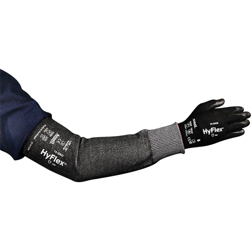 Manchon large r&eacute;sistant aux coupures HyFlex s&eacute;rie 11-280, Intercept, 12", ASTM ANSI niveau A4, Gris Pryde Industrial Inc.