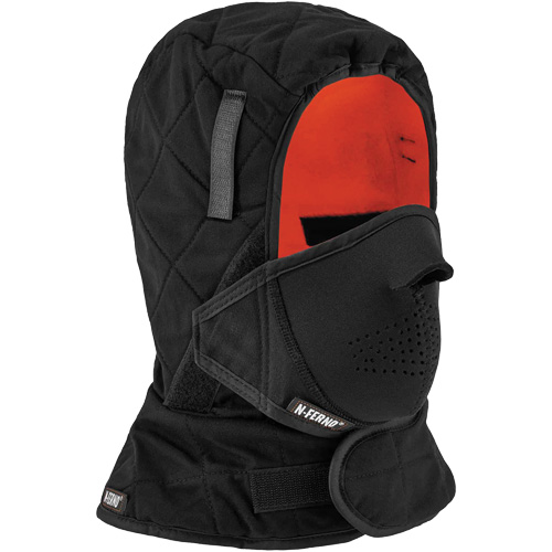 Doublure de casque de s&eacute;curit&eacute; d'hiver trois couches N-Ferno avec cache-bouche, Doublure en Molleton, Taille unique, Noir Pryde Industrial Inc.
