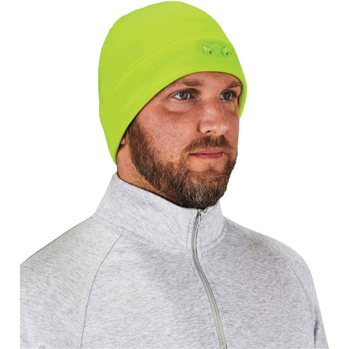 N-Ferno&reg; Skull Cap Beanie Hat with LED Lights, One Size, High-Visibility Lime Green Pryde Industrial Inc.