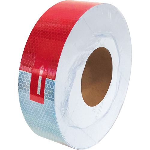 Conspicuity Tape, 2" W x 150' L, Red & White Pryde Industrial Inc.