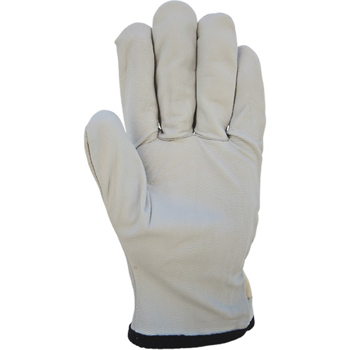 Gants de conducteur &agrave; dos en coton, Grand, Paume en Cuir fleur de ch&egrave;vre Pryde Industrial Inc.