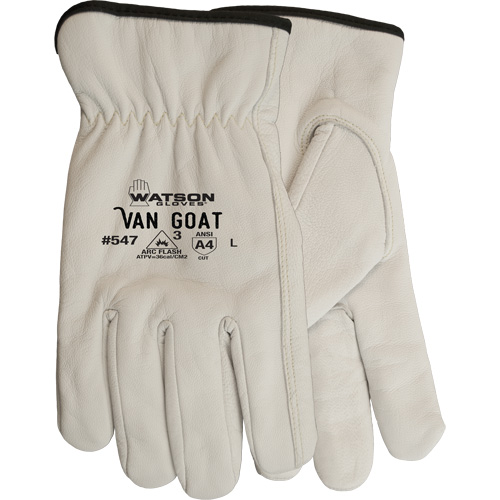 Van Goat Cut Resistant Work Gloves, Large, 36 cal/cm², Level 3, NFPA 70E Pryde Industrial Inc.