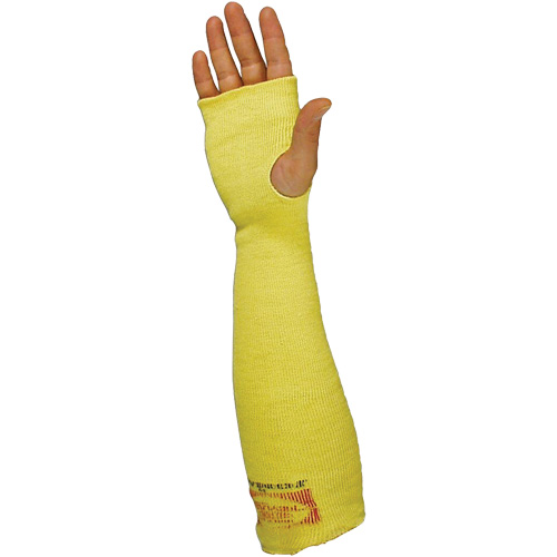 Manchons avec trou pour pouce, Kevlar, 22", ANSI/ISEA 105 niveau 3/EN 388 niveau 3, Jaune Pryde Industrial Inc.